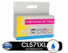 Cartucho de tinta compatible Canon CLI571XL cyan