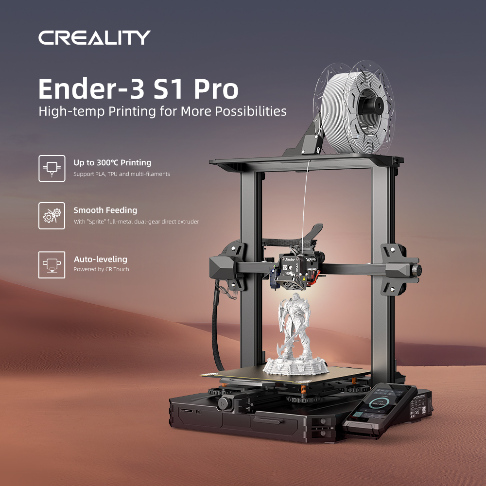 Ender 3 S1 PRO Impresora 3D Creality + asistencia técnica 1 mes