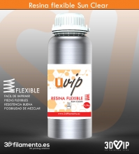 Resina FLEX85 Sun Clear UVip para impresora 3D 0,5kg   [AGOTADO]